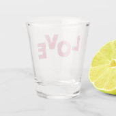 ラブピンクシルバーグリッター ショットグラス (裏面)