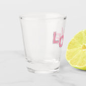 ラブピンクシルバーグリッター ショットグラス (左)