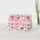 ラブピンクハートインスピリシティノーテカード カード (正面)