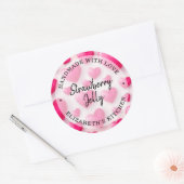 ラブピンクハート製品手作り ラウンドシール (封筒)