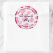 ラブピンクハート製品手作り ラウンドシール (バッグ)