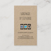 ラブピンクハート |クラフト紙 素朴 名刺 (裏面)