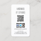 ラブピンクハート | QRコードとソーシャル 名刺 (裏面)