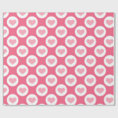 ラブピンクバレンタインハートパターン ラッピングペーパー (フラット)