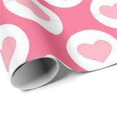 ラブピンクバレンタインハートパターン ラッピングペーパー (ロールコーナー)