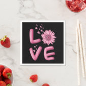 ラブピンクヒマワリ スタンダードカクテルナプキン (インサイチュ)