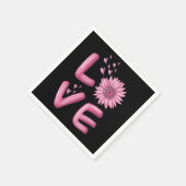 ラブピンクヒマワリ スタンダードカクテルナプキン (角)