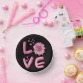 ラブピンクヒマワリ ペーパーボウル (パーティー)