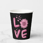 ラブピンクヒマワリ 紙コップ (正面)