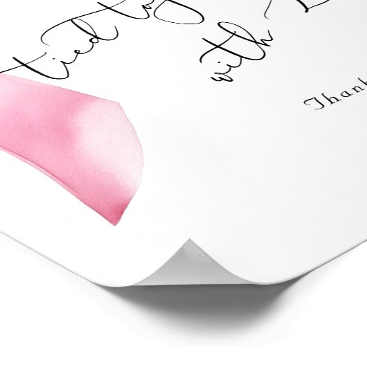 ラブピンクボウ誕生日の好意で結ばれる ポスター (角)