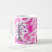 ラブピンクマグの木 コーヒーマグカップ (正面左)