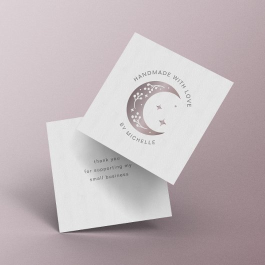ラブピンクムーンで手作りサンキューカード エンクロージャーカード