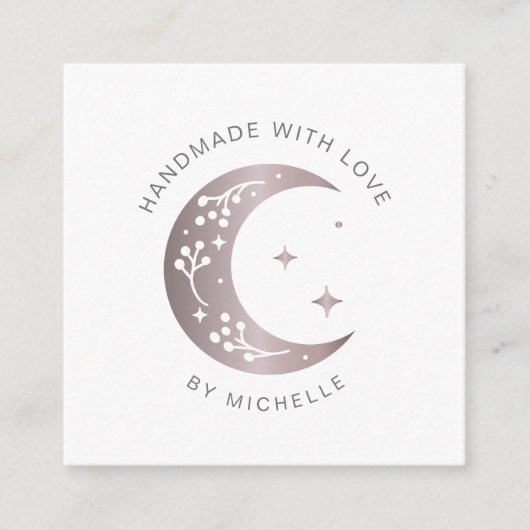 ラブピンクムーンで手作りサンキューカード エンクロージャーカード (正面)