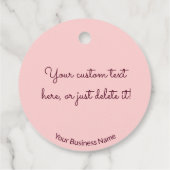 ラブピンクモダンメッセージカード製6 フェイバータグ (裏面)