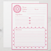 ラブピンクレシピレターヘッド (正面/裏面)