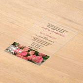 ラブピンクローゼズ花嫁と花婿澄ん アクリル招待状 (レイダウン)