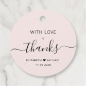 ラブピンク結婚のシック フェイバータグ (裏面)