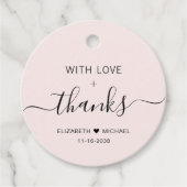 ラブピンク結婚のシック フェイバータグ (正面)