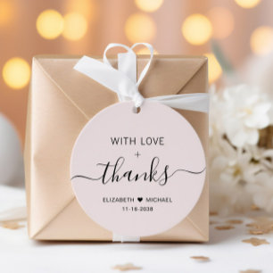 ラブピンク結婚のシック フェイバータグ