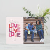 ラブピンク赤バレンタインの写真カードを送る シーズンカード (スタンド正面)