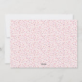 ラブピンク赤バレンタインの写真カードを送る シーズンカード (裏面)