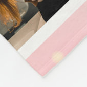 ラブピンク8フォトコラージュ フリースブランケット (角)