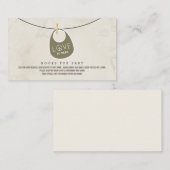 ラブピースサインよだれかけブックベビーリクエストシャワー エンクロージャーカード (正面/裏面)