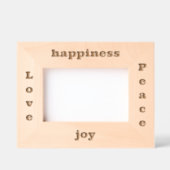 ラブピースシンプル素朴スモダントのタイポグラフィ レーザー彫刻フレーム (正面)