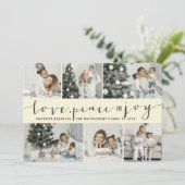 ラブピースジョイアイボリーバンドモダン6フォトコラージュ シーズンカード (スタンド正面)