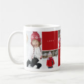 ラブピースジョイカラーブロックフォトコラージュマグ コーヒーマグカップ (左)