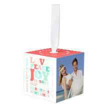 ラブピースジョイキスカラータイポグラフィクリスマス