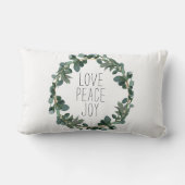 ラブピースジョイクリスマスユーカリプタスベリーリース ランバークッション (裏面)