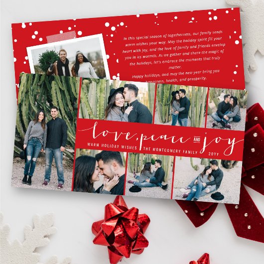 ラブピースジョイシンプルトレンディー脚本7モダン枚 シーズンカード