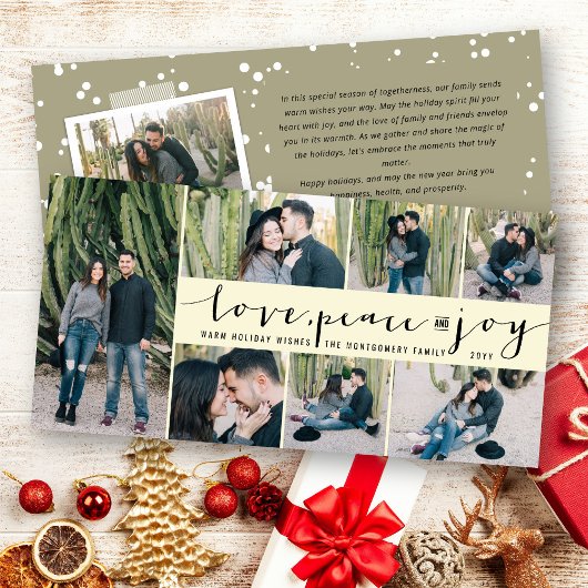 ラブピースジョイシンプルトレンディー脚本7モダン枚 シーズンカード