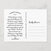 ラブピースジョイタイポグラフィ2モダンフォトホリデー ポストカード (裏面)