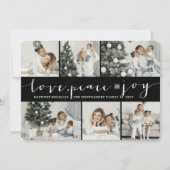 ラブピースジョイブラックバンドモダン6フォトコラージュ シーズンカード (正面)