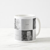 ラブピースジョイブロックフォトコラージホリデーマグカップ コーヒーマグカップ (正面右)