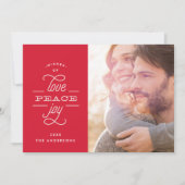 ラブピースジョイレタリングホリデーフォトカード シーズンカード (正面)