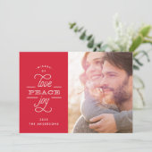 ラブピースジョイレタリングホリデーフォトカード シーズンカード (スタンド正面)