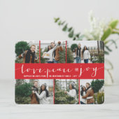 ラブピースジョイ赤バンドモダン6フォトコラージュ シーズンカード (スタンド正面)