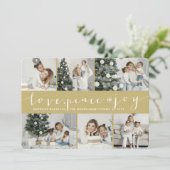 ラブピースジョイ金ゴールドモダンバンド6フォトコラージュ シーズンカード (スタンド正面)