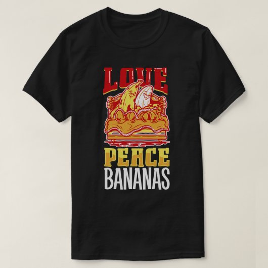 ラブピースバナナ Tシャツ (デザイン正面)