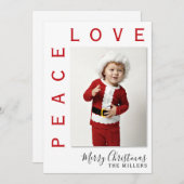 ラブピースフォトクリスマスホリデーカード シーズンカード (正面/裏面)