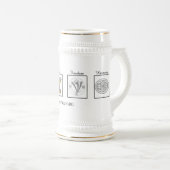 ラブピースフリーダム調和 ビールジョッキ (正面右)