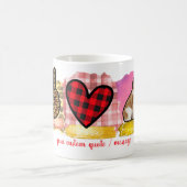 ラブピースブルドッグバレンタインデー犬愛好家 コーヒーマグカップ (中央)