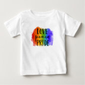 ラブピースプライド ベビーTシャツ (正面)