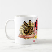 ラブピースラブラドールリトリエバーバレンタインズデイドッグ コーヒーマグカップ (左)