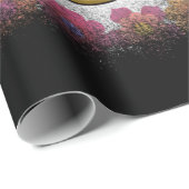 ラブピースレトロ60s & 70sフローラヒッピー平和 ラッピングペーパー (ロールコーナー)