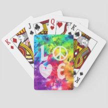 ラブピース抽象芸術ブライトレインボーろうけつ染め絞り染め