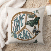ラブピース蝶ヴィンテージサマーヒッピー クッション (ブランケット)